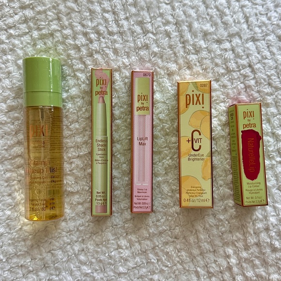 NEW Pixi Makeup Bundle - Face Mist, Gloss, Eyeshadow Stick, Lipstick, Undereye - Picture 1 of 11